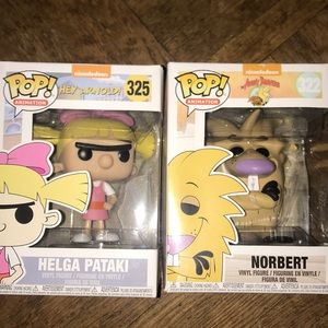 Helga pataki and Norbert Nickelodeon Funko Pops
